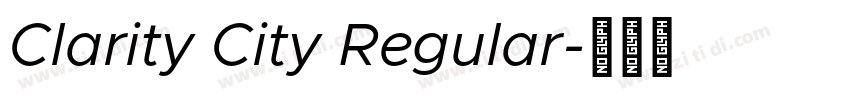 Clarity City Regular字体转换